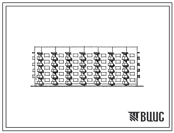 Фасады Типовой проект 85-046.86 Блок секция 5-этажная 64-квартирная для малосемейных