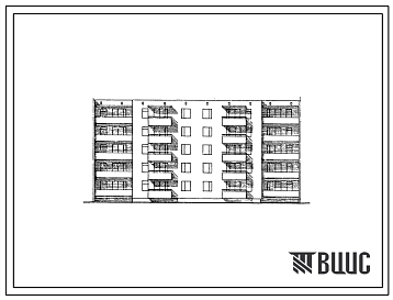Фасады Типовой проект 85-04/1 Блок-секция пятиэтажная 30-квартирная (однокомнатных 1Б-10; двухкомнатных 2Б-12, трехкомнатных 3А-8).