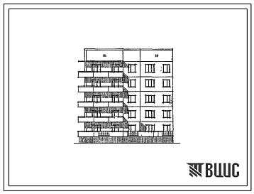 Фасады Типовой проект 108-015 Пятиэтажная крупнопанельная блок-секция на 10 квартир торцевая левая (3Б.5Б)