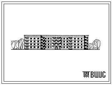 Фасады Типовой проект 163-24-150.83 Четырехэтажное общежитие на 204 человека для рабочих и служащих