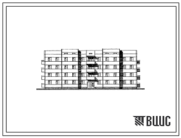 Фасады Типовой проект 161-26-94.85 Четырехэтажное общежитие на 100 человек для рабочих и служащих