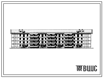 Фасады Типовой проект 113-24-79/1.2 Четырехэтажный четырехсекционный жилой дом на 40 квартир