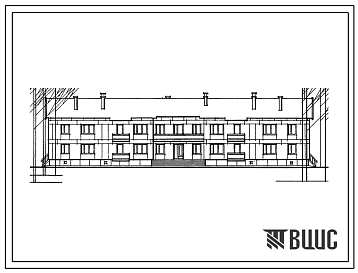 Фасады Типовой проект 163-24-148.83 Двухэтажное общежитие на 48 человек