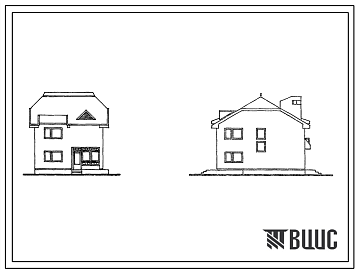 Фасады Типовой проект 148-000-496с.13.86 Двухэтажный одноквартирный жилой дом усадебного типа с квартирой в двух уровнях для индивидуальных застройщиков в Молдавской ССР