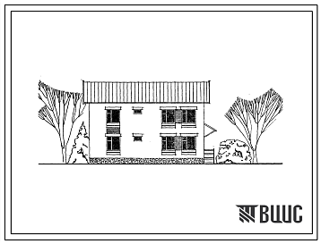 Фасады Типовой проект 144-24-270.13.87 Одноквартирный жилой дом с 4-комнатной квартирой в двух уровнях (для индивидуальных застройщиков западных районов УССР)