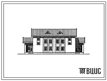 Фасады Типовой проект 144-24-241.13.87 2-этажный 2-квартирный жилой дом с 4-комнатными квартирами (для строительства в северо-центральных районах Украинской ССР)