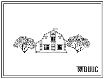 Фасады Типовой проект 144-24-284.13.88 Мансардный 3-комнатный усадебный жилой дом (для государственного строительства в селах Киевской области)