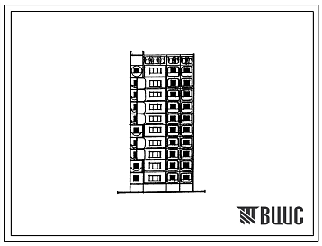 Фасады Типовой проект 97-0385с.23.89 10-этажный компоновочный объемно-планировочный элемент КОПЭ 10.27 для г. Новокузнецка