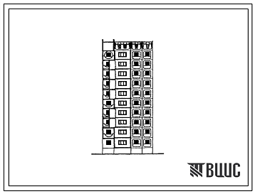 Фасады Типовой проект 97-0384с.23.89 10-этажный компоновочный объемно-планировочный элемент КОПЭ 10.25 для г. Новокузнецка
