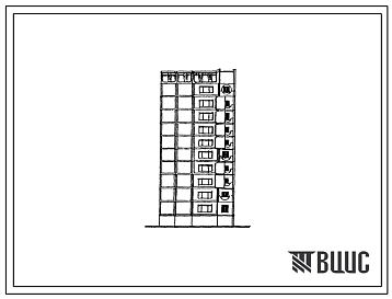 Фасады Типовой проект 97-0383с.23.89 10-этажный компоновочный объемно-планировочный элемент КОПЭ 10.24 для г. Новокузнецка