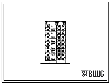 Фасады Типовой проект 97-0358с.23.89 10-этажный компоновочный объемно-планировочный элемент КОПЭ 10.7 для Кемеровской области