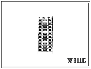 Фасады Типовой проект 97-0357с.23.89 10-этажный компоновочный объемно-планировочный элемент КОПЭ 10.6 для Кемеровской области