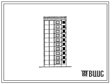 Фасады Типовой проект 97-0355с.23.89 10-этажный компоновочный объемно-планировочный элемент КОПЭ 10.4 для Кемеровской области
