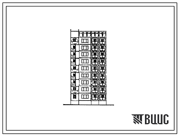 Фасады Типовой проект 97-0351с.23.88 9-этажный компоновочный объемно-планировочный элемент КОПЭ 9.5 для Кемеровской области