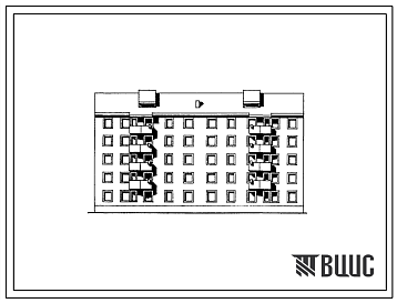 Фасады Типовой проект 114-02c.85 Блок-секция 5-ти этажная 2-ух секционная 30-квартиная  