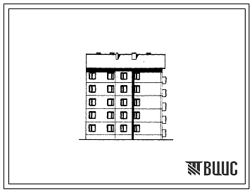 Фасады Типовой проект 135-0149с.85 5-этажная торцевая правая блок-секция на 10 квартир 3Б-5Б