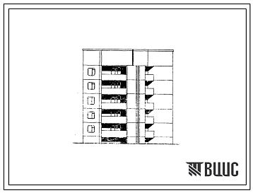 Фасады Типовой проект 135-0267c.13.86 5-этажная поворотная блок-вставка с внешним углом 90 для Бурятской АССР