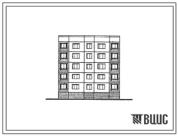 Фасады Типовой проект 97-0283с.86 Блок-секция 5-этажная 15-квартирная рядовая 1Б.2Б.4Б