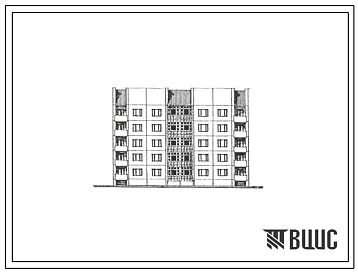 Фасады Типовой проект 193-04с.13.88 Блок-секция 20-квартирная рядовая 2-2-3-3 (Шаг поперечных стен 6,0 м СТЕНЫ ИЗ КЕРАМЗИТОПЕРЛИТОБЕТОННЫХ ПАНЕЛЕЙ, Ориентация широтная, Сейсмичность 7 баллов, Пятиэтажные, Девятиэтажные)