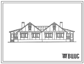 Фасады Типовой проект 181-231-4.13.88 Одноэтадный двухквартирный жилой дом с трехкомнатными квартирами для производства на тамбовском комбинате полносборного домостроения