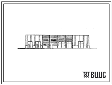 Фасады Типовой проект 503-1-66.87 Вспомогательный центр автотранспортного предприятия на 300 грузовых автомобилей (в легких металлических конструкциях)