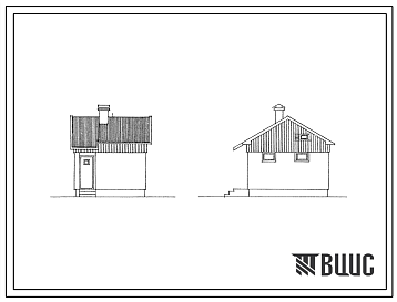 Фасады Типовой проект 193-216-20 Хозяйственные надворные постройки. Баня