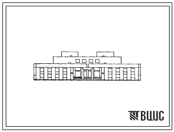 Фасады Типовой проект 264-20-99.88 Здание советских и партийных организаций городского района (стены кирпичные).