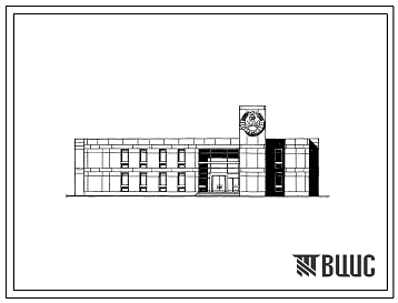 Фасады Типовой проект 263-20-50 Административное здание для поселков на 3500 жителей. Для сельского строительства в 1В климатическом подрайоне, 2 и 3 климатических районах