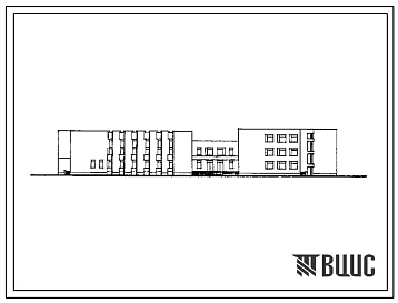 Фасады Типовой проект 234-1-137.86 Профтехучилище на 540 учащихся в комплексе с УПМ сельскохозяйственного профиля со стенами из кирпича