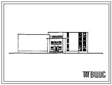 Фасады Типовой проект 234-5-4.88 Блок-пристройка со спортивным и актовым залами для ПТУ сельскохозяйственного профиля