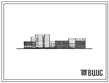 Фасады Типовой проект 232-2-68 Медицинское училище на 640 учащихся. Для строительства в 1В климатическом подрайоне, 2 и 3 климатических районах