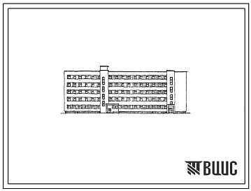 Фасады Типовой проект ЦВП-79.82.Т (03-71-КК) Казарма солдатская на 462/456 человек с наружными стенами из кирпича и внутренним каркасом серии ИИ-04 (с душевыми помещениями на 1-ом этаже)