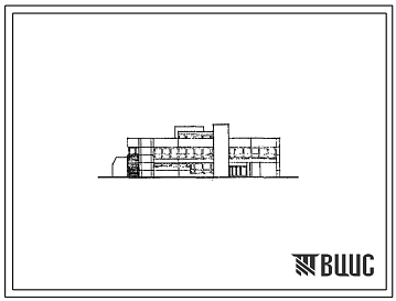 Фасады Типовой проект 272-23-9 Комплексное предприятие общественного питания на 430 мест, работающее на полуфабрикатах. Для строительства в 1В климатическом подрайоне, 2 и 3 климатических районов