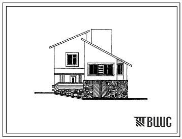 Фасады Типовой проект 144-24-129/1.2 Одноквартирный четырехкомнатный жилой дом на рельефе с гаражом. Для индивидуальных застройщиков западных районов Украинской ССР.
