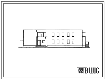 Фасады Типовой проект 264-12-220 Сельский клуб с залом на 100 мест и административными помещениями со стенами из кирпича