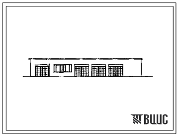 Фасады Типовой проект 224-9-156 Учебный гараж на 4 автомашины межшкольного производственного комбината. Стены из кирпича.