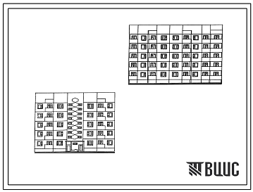 Фасады Типовой проект 90-0274.13.89 5-этажная поворотная блок-секция на 20 квартир 2-2-3-4 (левая) (для строительства в Белорусской ССР)