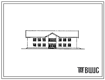 Фасады Типовой проект 264-20-57 Административное здание на 25 рабочих мест (симметричное решение)