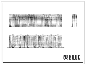 Фасады Типовой проект II-57-07/12ЮА 12-этажный панельный 7-секционный 335-квартирный жилой дом