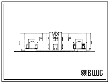 Фасады Типовой проект 264-12-273.86 Клуб (стены кирпичные) на 300 посетителей (зал на 200 мест)