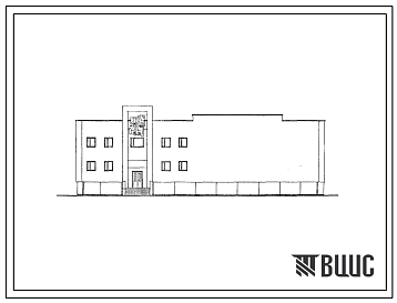 Фасады Типовой проект 264-12-242м.85 Клуб на 375 посетителей (зал на 300 мест). Стены кирпичные