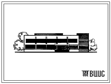 Фасады Типовой проект 264-12-224 Сельский клуб со зрительным залом на 400 мест