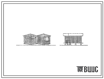 Фасады Типовой проект 246-9-21 Летний 2-х комнатный домик для учреждений отдыха на 6 человек