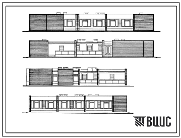 Фасады Типовой проект 244-6-3.85 Спальный корпус на 40 мест