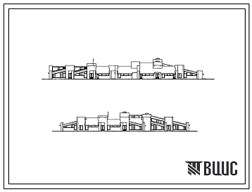 Фасады Типовой проект 244-4-77.86 Общественный корпус центра обслуживания летней базы отдыха на 250 мест (стены кирпичные)