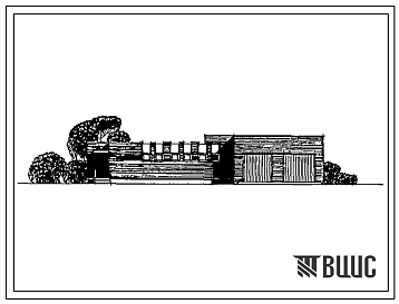 Фасады Типовой проект 224-9-157 Учебный гараж на 2 автомашины. Здание одноэтажное. Стены из кирпича.