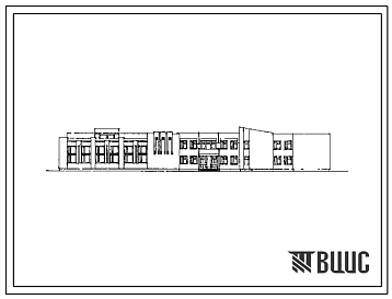 Фасады Типовой проект 224-1-441.85 Школа на 11 классов (162 учащихся). Здание двухэтажное. Стены из кирпича.