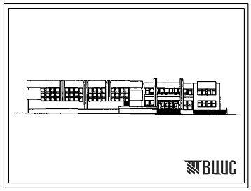 Фасады Типовой проект 224-1-453пв.85 Школа на 9 классов.(345-360 учащихся) со стенами из кирпича для строительства в сельской местности