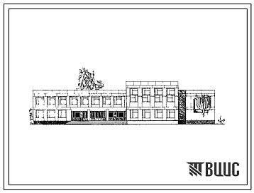 Фасады Типовой проект 223-1-544.87 Школа на 11 классов (422 учащихся) со стенами из крупных легкобетонных блоков