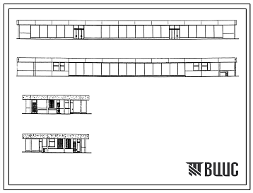Фасады Типовой проект IX-16-15 Продовольственный магазин на 57 рабочих мест для строительства в г. Москве